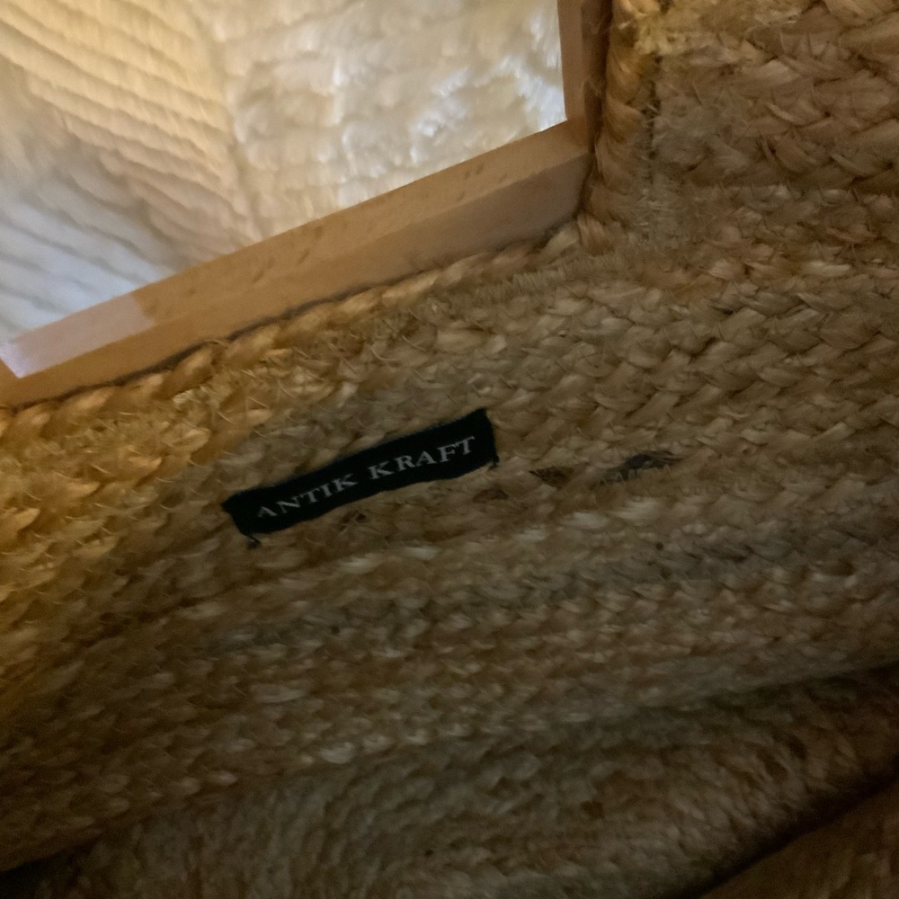 Antik Kraft Floral Patterned Basket in Tan and Cream - Picture 5 of 9